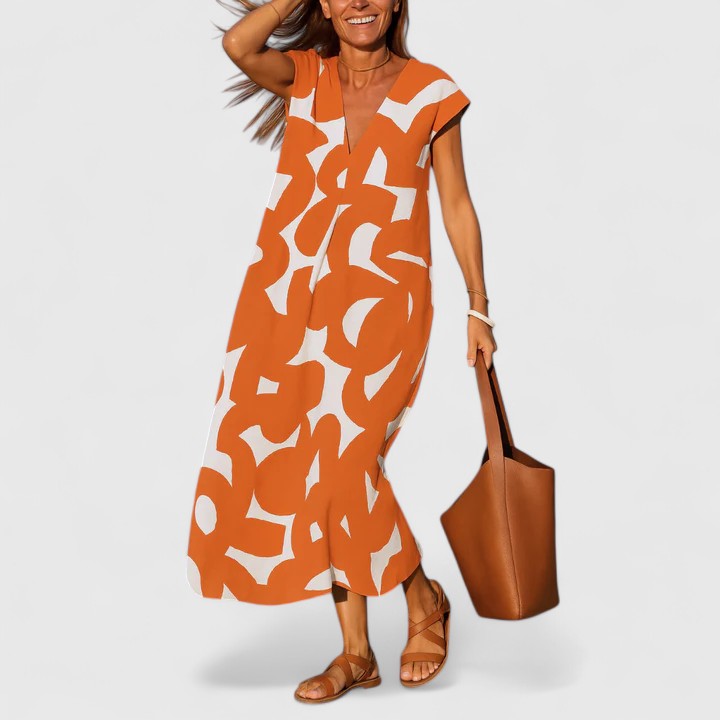 Koralia | Abito V-Neck Sofisticato