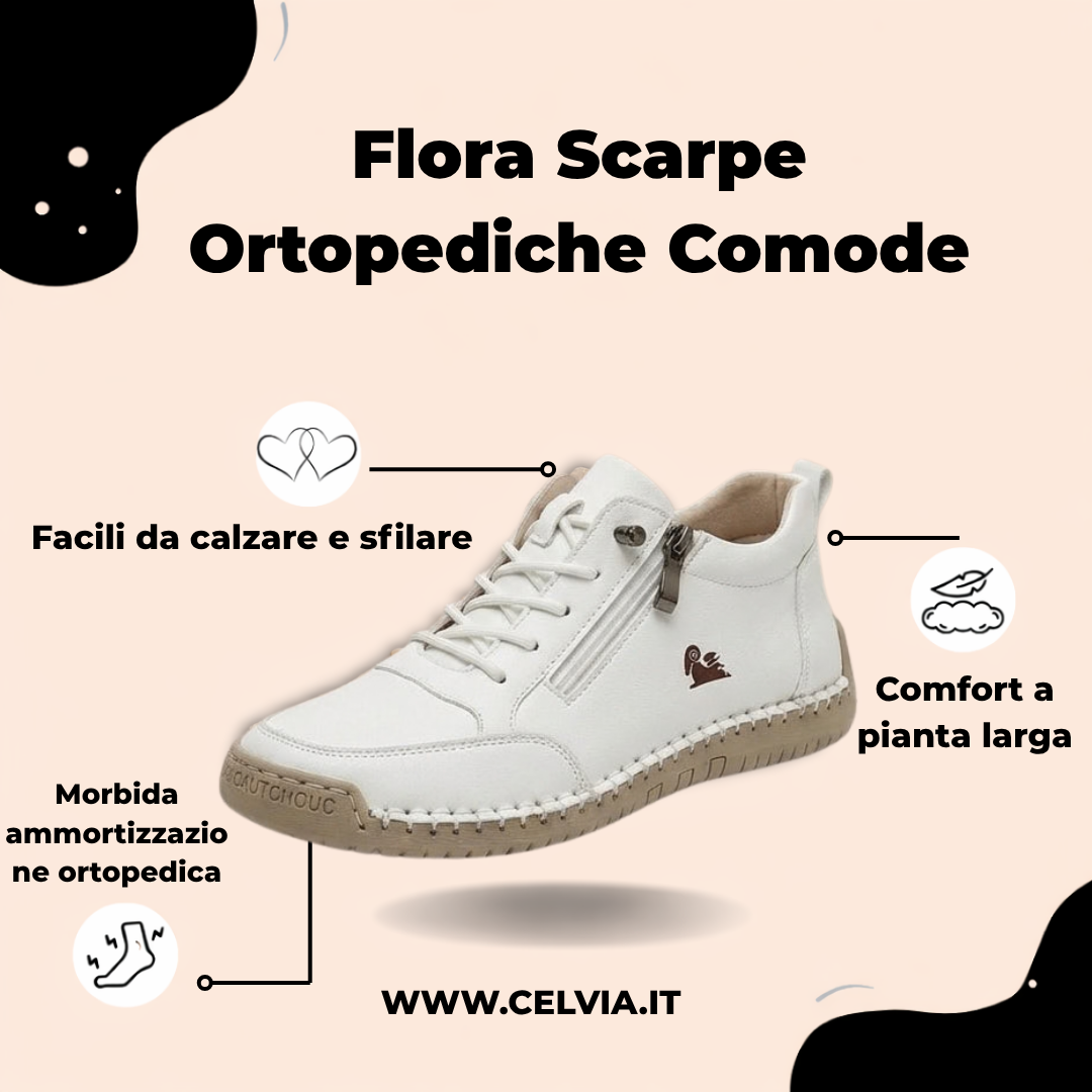 Flora Scarpe Ortopediche Comode con Cerniera