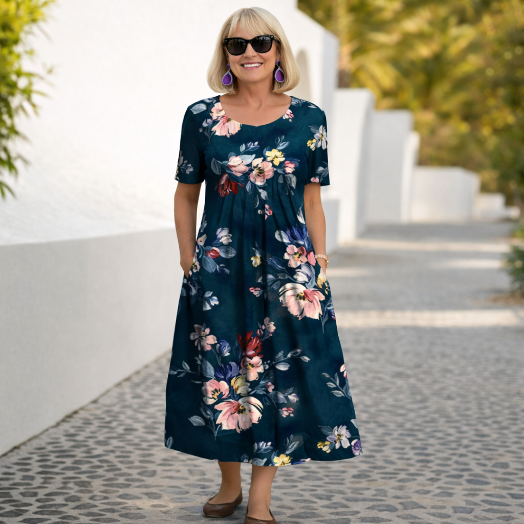 Robin | Abito midi floreale
