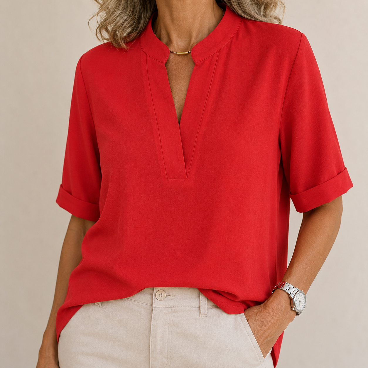 Lunvessa | Camicia a Maniche Corte Relaxed