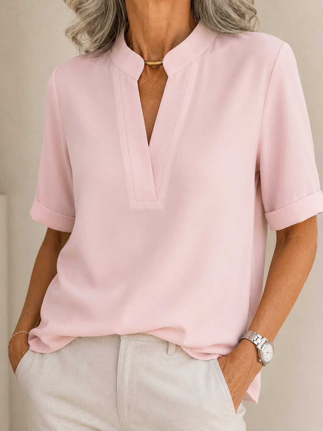 Lunvessa | Camicia a Maniche Corte Relaxed