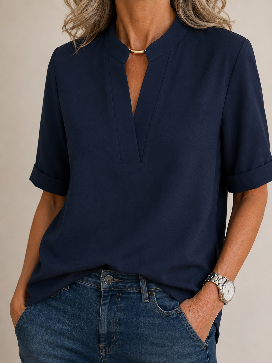 Lunvessa | Camicia a Maniche Corte Relaxed