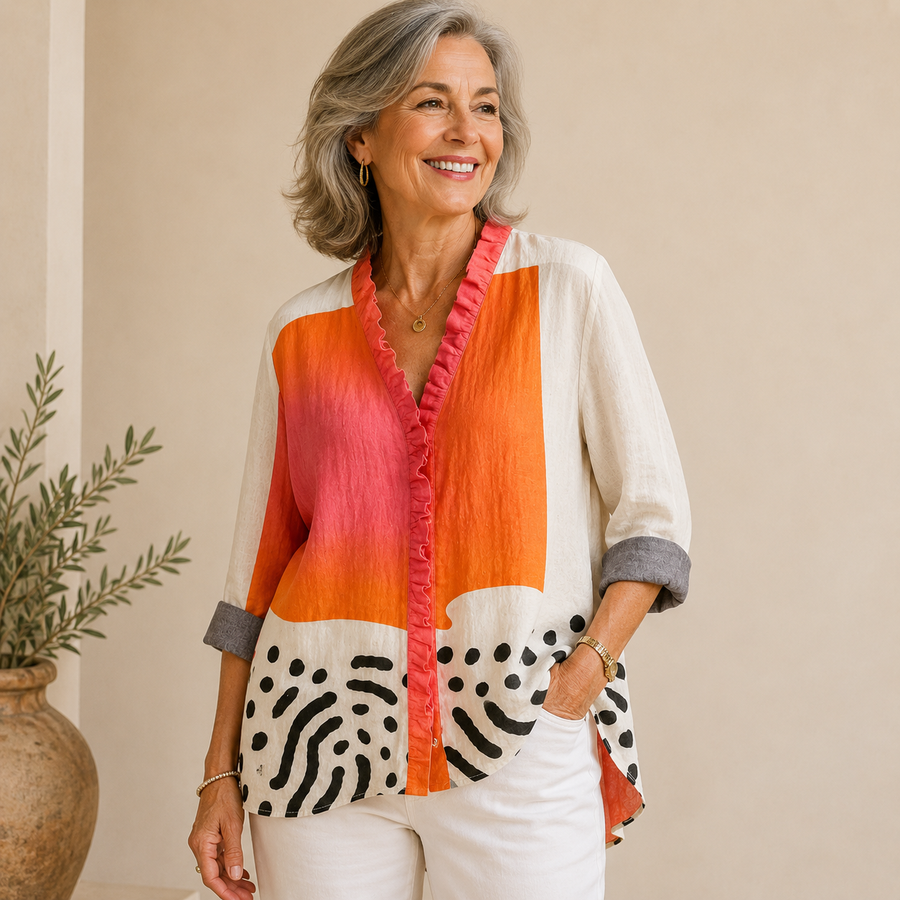 Melinda | Blusa Estiva Elegante in Lino