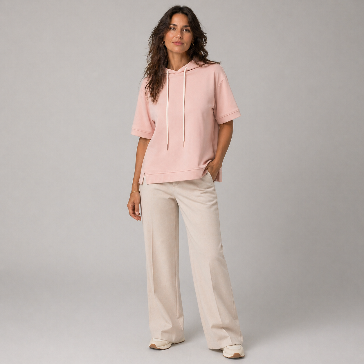 Alison | Felpa con cappuccio a maniche corte