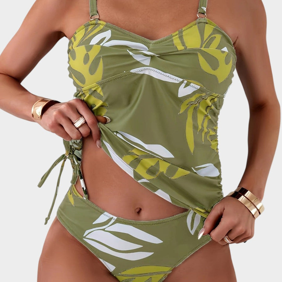 Lorenza | Costume Modellante Foglie Tropicali