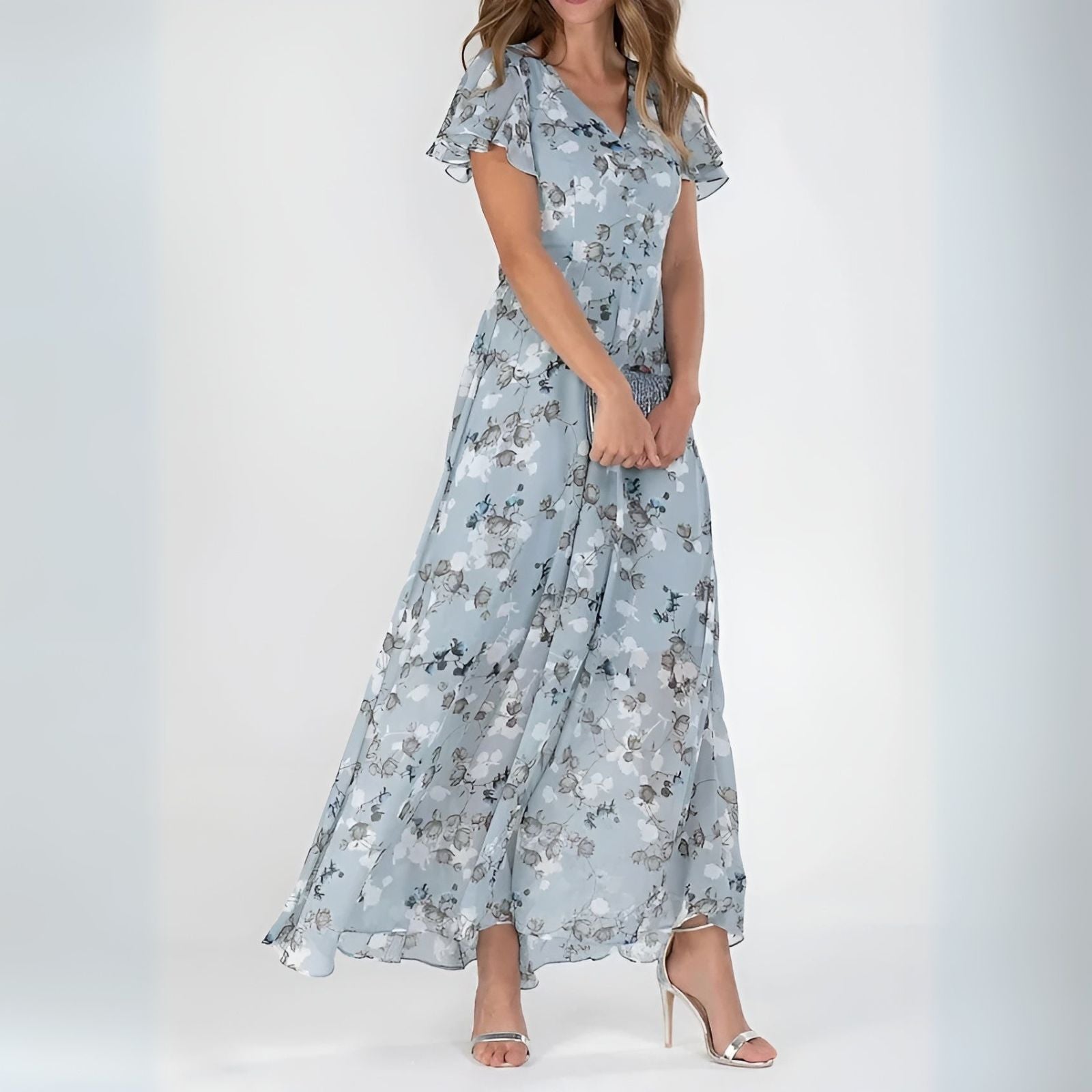 Alessia | Abito Lungo Floreale Elegante