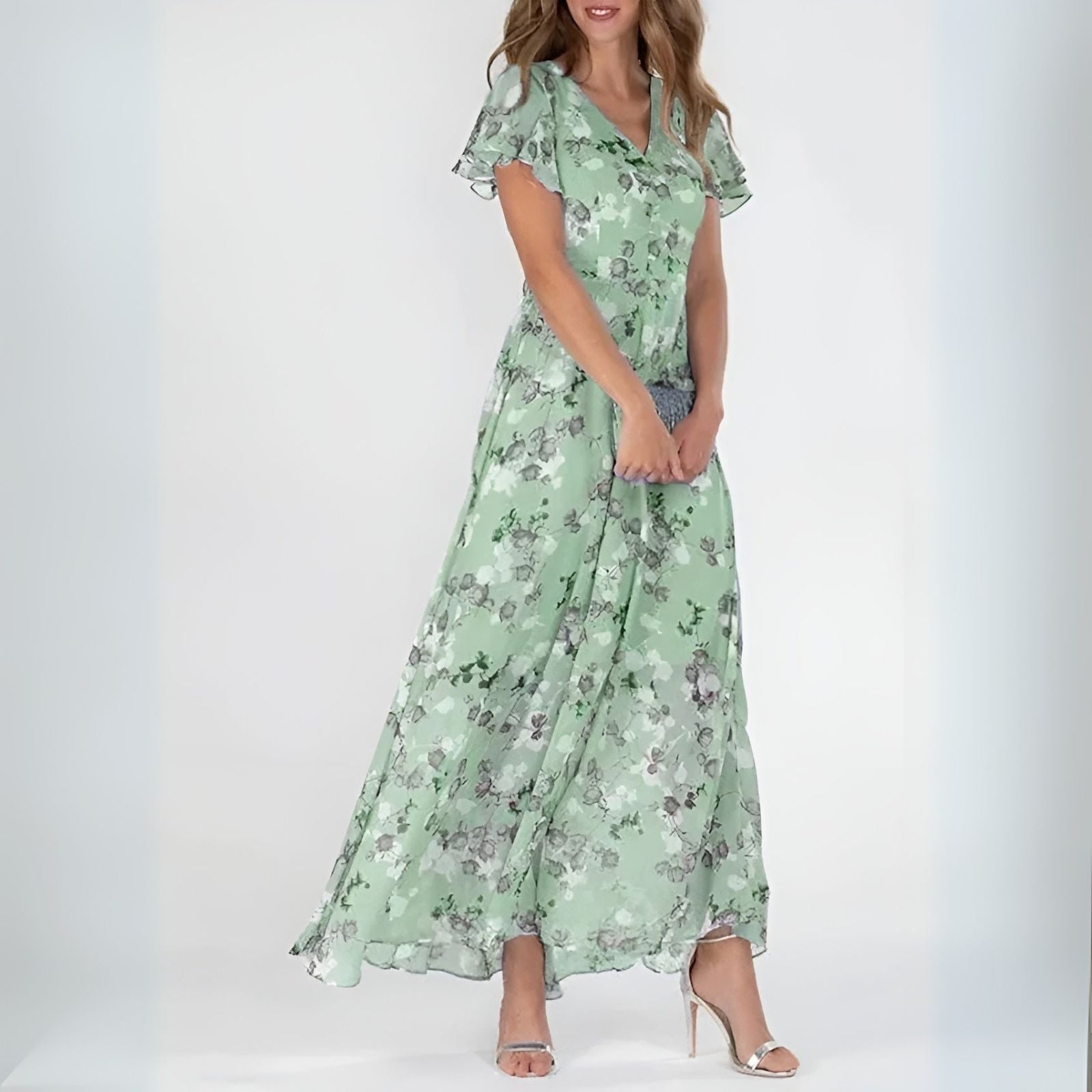 Alessia | Abito Lungo Floreale Elegante