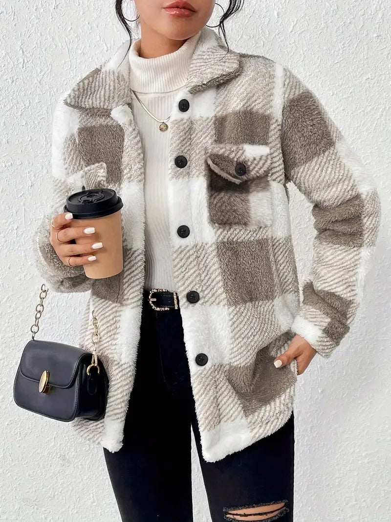 Martin | Giacca in Pile a Quadri Elegante