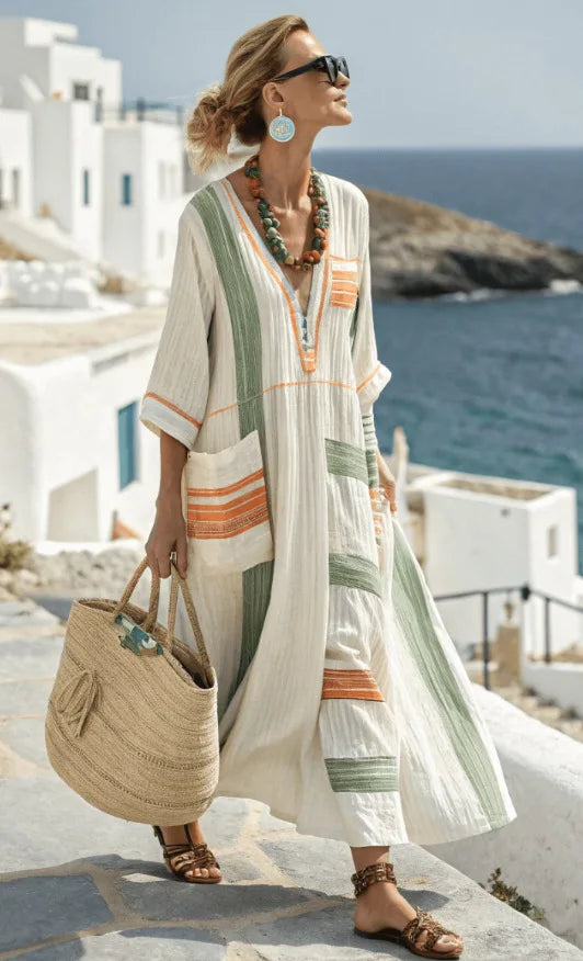 Elisa | Abito Maxi Costiera Mediterranea