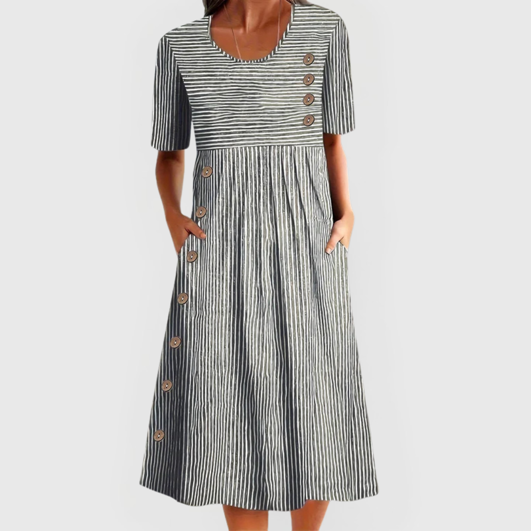Wanda™ Abito Midi a Righe