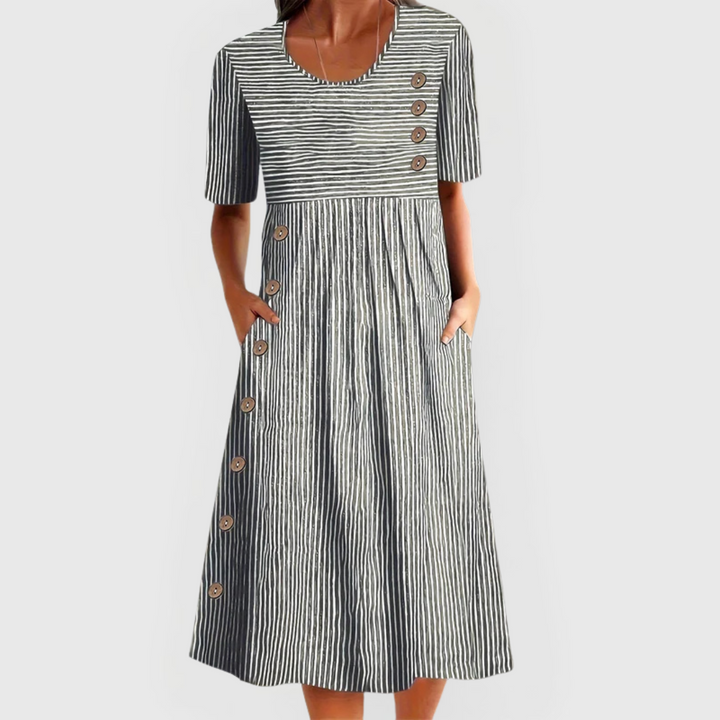 Wanda™ Abito Midi a Righe