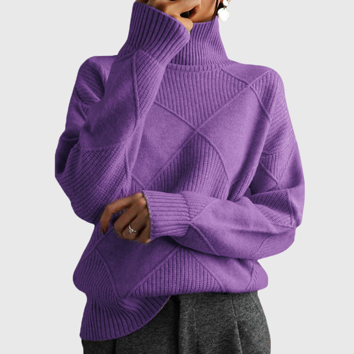Angela™ - Maglione a Collo Alto