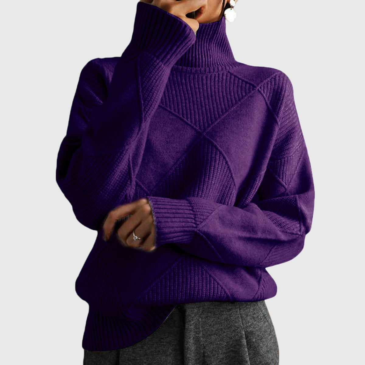 Angela™ - Maglione a Collo Alto