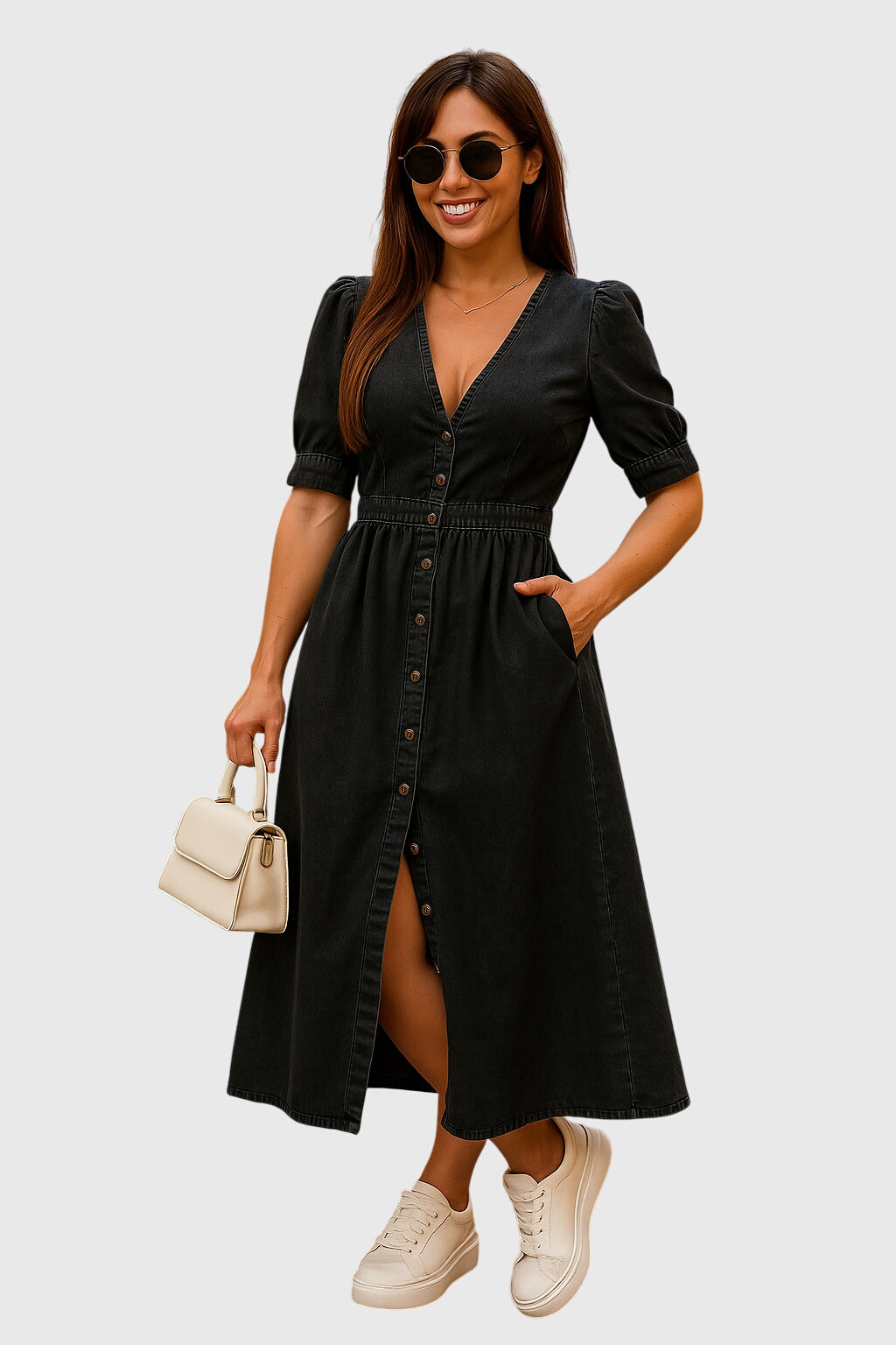 Jacqueline™ | Abito in Denim Elegante
