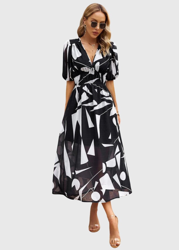 Merlin™ | Abito Midi Floreale Flattering