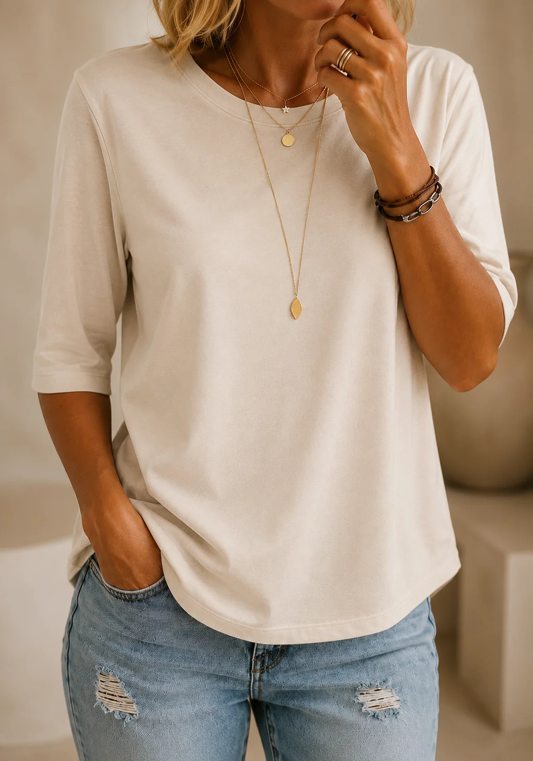 Harper | Maglietta Relaxed Everyday a Manica Mezza