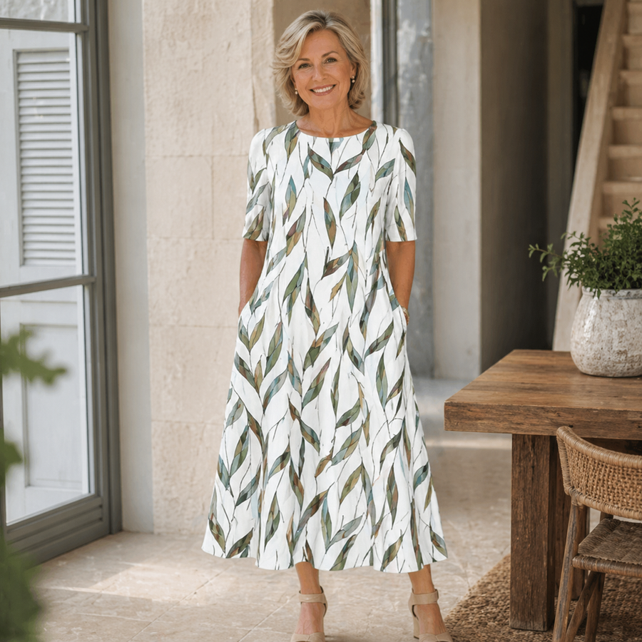 Sarah | Vestito Midi Floreale Senza Sforzo