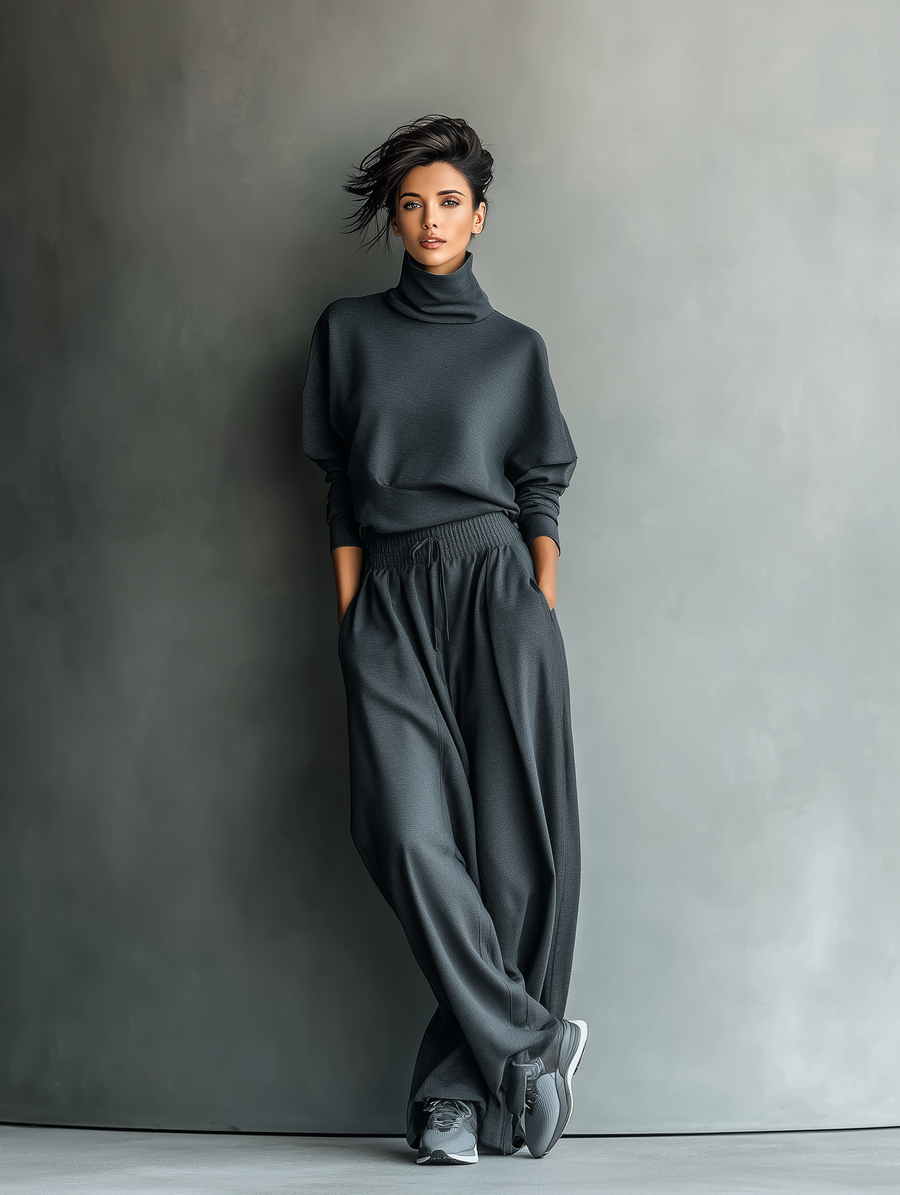 Carlotta - Insieme in Maglia con Pantalone Ampio