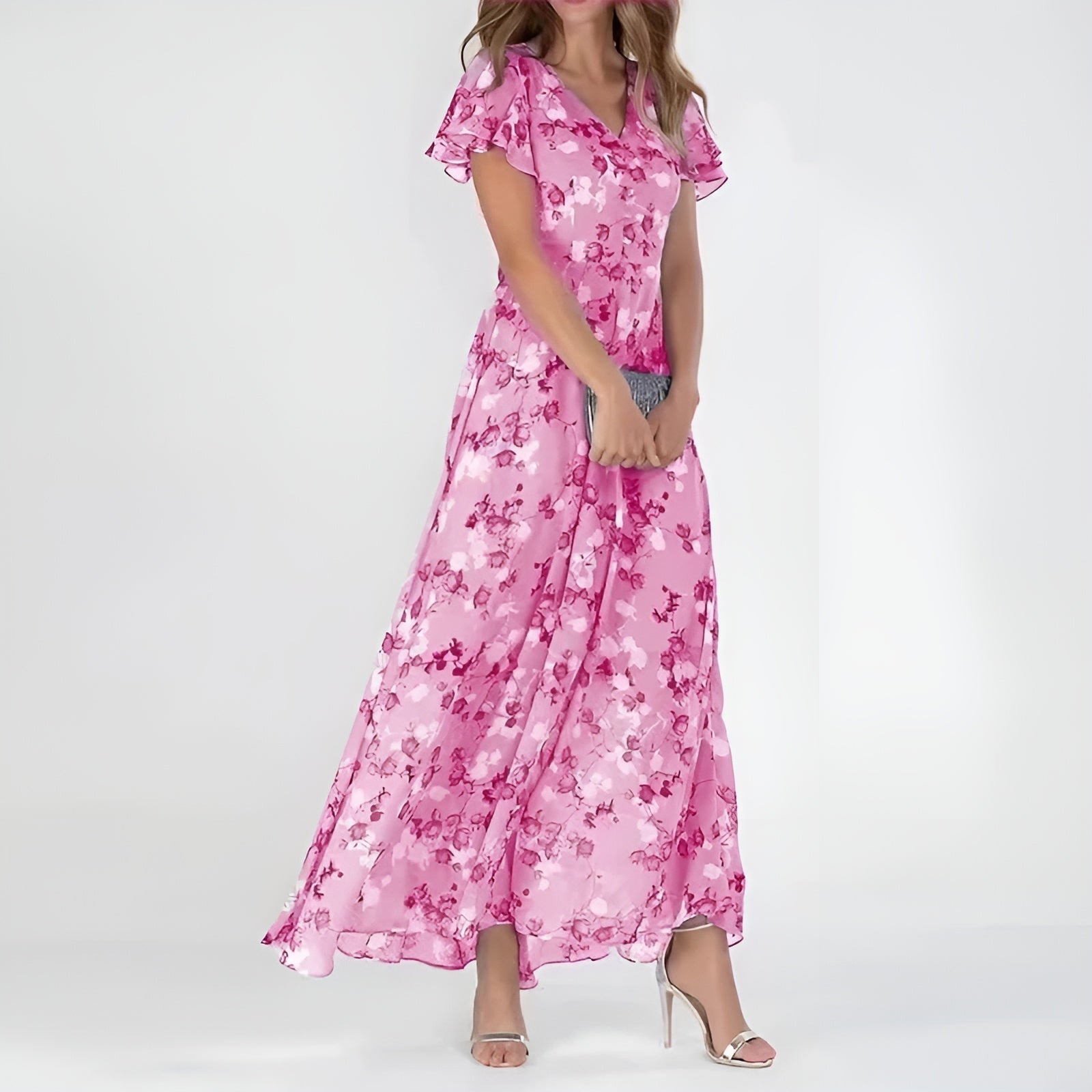 Alessia | Abito Lungo Floreale Elegante