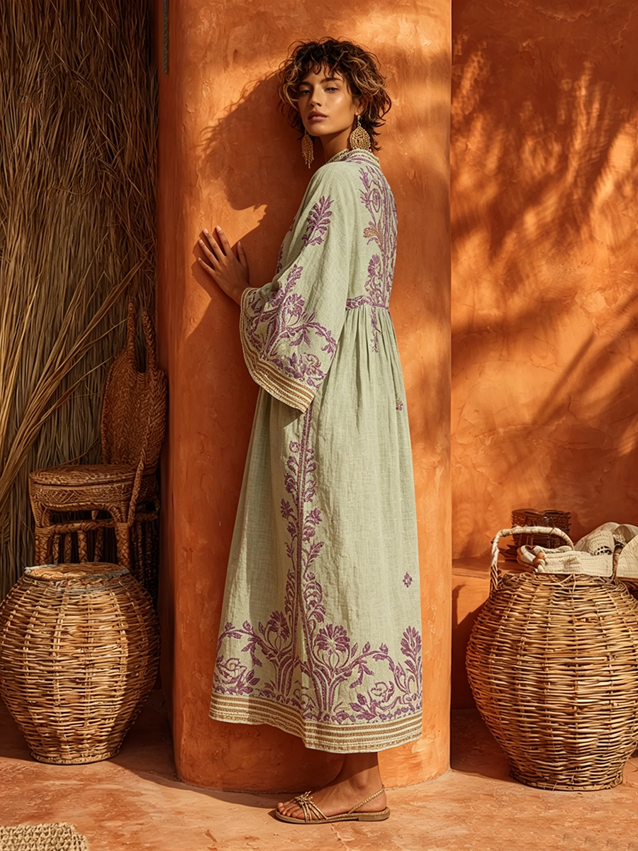 Serena | Abito Boho Ricamato