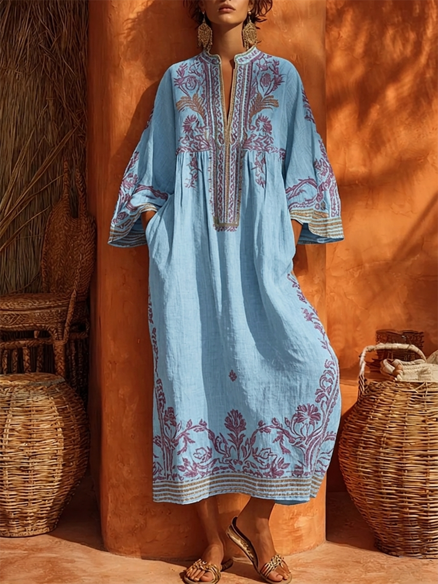Serena | Abito Boho Ricamato