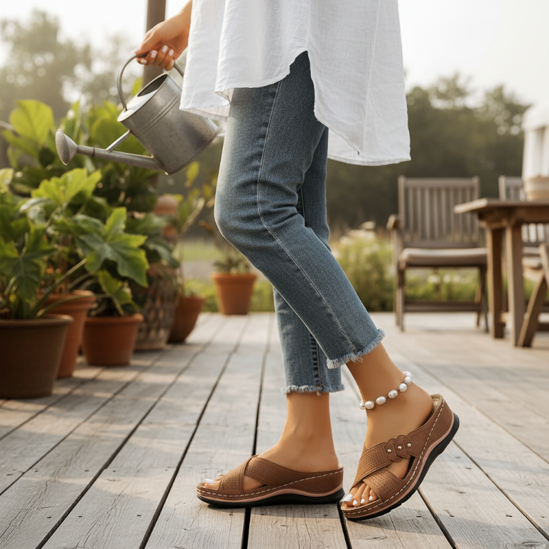 Valeria | Sandali con Zeppa Comfort